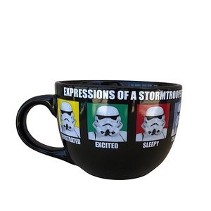 STARWARS Expressions of Stormtrooper Black Multicolor Big Mug Coffee Cup 24 oz